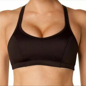 CHAMPION SPORTS BRA 34B BLACK GREY WORKOUT ACTIVE ATHLETIC